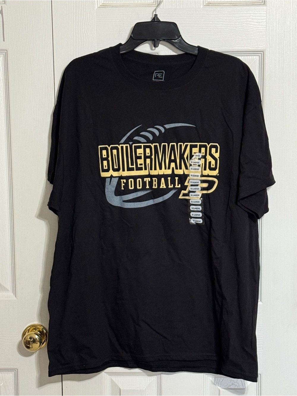 Pro Edge Black Purdue College Boilermakers Football Graphic Tee